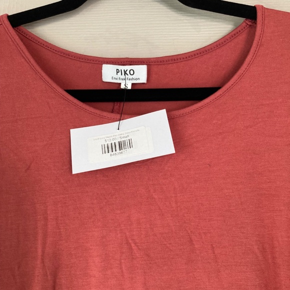 Set of 2 Piko 1988 3/4 sleeve tunic top and short sleeve swing dress - Picture 4 of 5